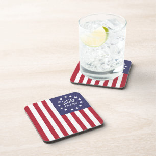 250ste verjaardag Amerika Patriottisch USA Onafhan Bier Onderzetter