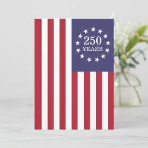 250ste verjaardag Amerika Patriottisch USA Onafhan Feestdagenkaart