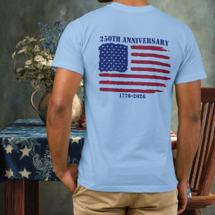 250ste verjaardag Amerikaanse vlag Jetjager vliegt T-shirt