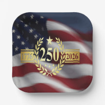 250ste Verjaardag Amerikaanse Vlag Papieren Bord –