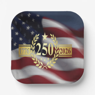 250ste Verjaardag Amerikaanse Vlag Papieren Bord –