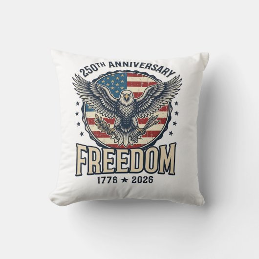 250ste Verjaardag Freedom Eagle Patriottische Vint Kussen (Voorkant)