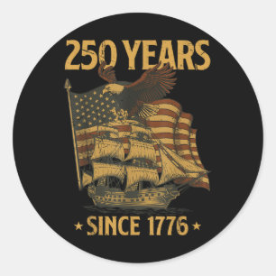250ste verjaardag Onafhankelijkheidsdag Stekelaren Ronde Sticker