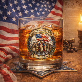 250ste Verjaardag Revolutie Erfgoed Krans Whisky Glas