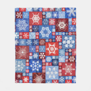 250ste Verjaardag Sneeuwvlok Collage Fleece Deken