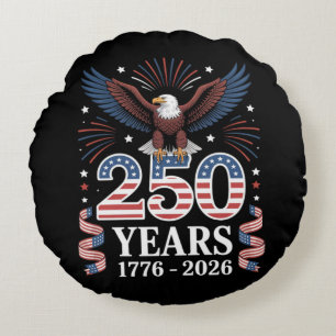 250ste verjaardag USA 1776 2026 Patriottische Adel Rond Kussen