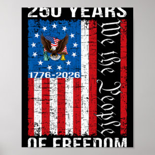 250ste verjaardag Usa 250 jaar Amerika Patriotisch Poster