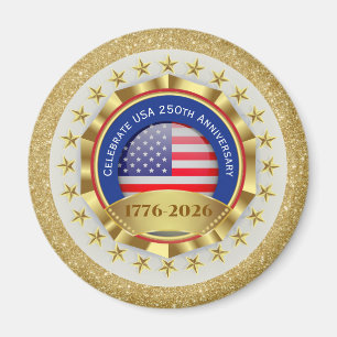 250ste Verjaardag USA Patriottisch 1776–2026 Magneet