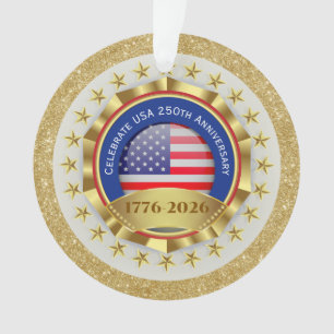 250ste Verjaardag USA Patriottisch 1776–2026 Ornament