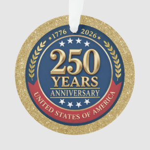 250ste verjaardag USA patriottisch   1776–2026 Ornament