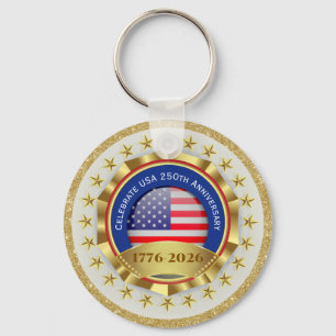 250ste Verjaardag USA Patriottisch 1776–2026 Sleutelhanger