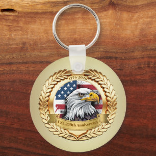 250ste Verjaardag USA Patriottisch 1776–2026 Sleutelhanger