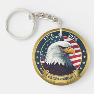 250ste Verjaardag USA Patriottisch 1776–2026 Sleutelhanger
