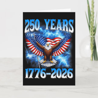 250ste verjaardag Usa patriottisch 250 jaar 4 juli Kaart