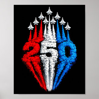 250ste verjaardag Usa patriottisch 250 jaar 4 juli Poster