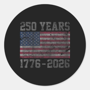 250ste verjaardag USA patriottisch 250 jaar Amerik Ronde Sticker