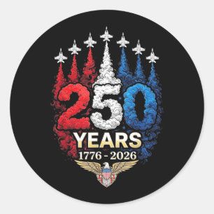 250ste verjaardag Usa patriottisch 250 jaar Ronde Sticker
