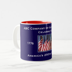 250ste verjaardag USA patriottisch Tweekleurige Koffiemok