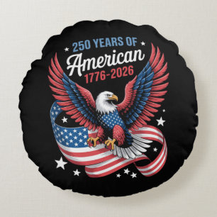 250ste verjaardag USA patriottische adelaar Rond Kussen
