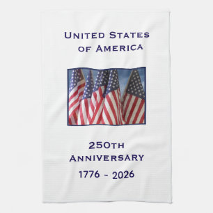 250ste verjaardag USA patriottische Amerikaanse vl Theedoek