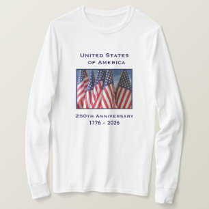250ste verjaardag USA patriottische lange mouw T-shirt