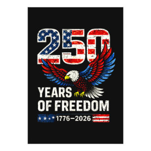 250ste verjaardag usa vlag amerikaans foto afdruk
