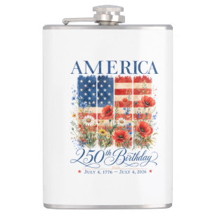 250ste verjaardag USA Vrouwen 4 juli Amerika 25 Heupfles