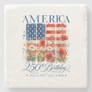 250ste verjaardag USA Vrouwen 4 juli Amerika 25 Stenen Onderzetter