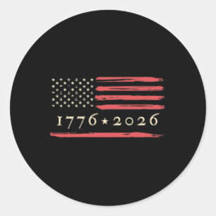 250ste verjaardag van Amerika 1776-2026 Amerikaans Ronde Sticker