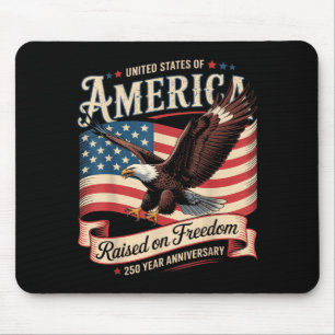 250ste verjaardag van Amerika 4 juli VS-vlag Muismat