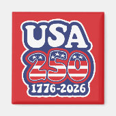 250ste verjaardag van Amerika - Groovy USA 250 Magneet (Voorkant)