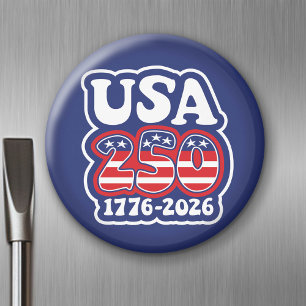 250ste verjaardag van Amerika - Groovy USA 250 Magneet