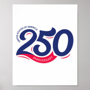 250ste verjaardag van Amerika Semiquincentennial U Poster