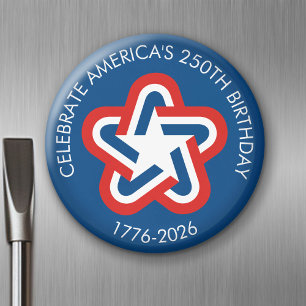 250ste verjaardag van Amerika -  ster 1776-2026 Magneet