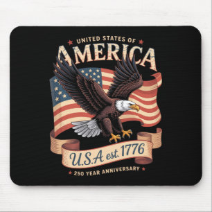 250ste verjaardag van de VS 4 juli Amerikaans Muismat