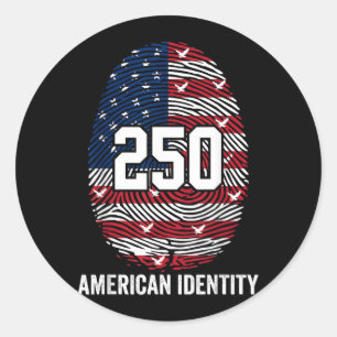 250ste verjaardag VS 1776-2026 Patriottisch Amerik Ronde Sticker