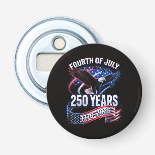 250ste verjaardag VS 1776-2026 Patriottische Ameri Button Flesopener