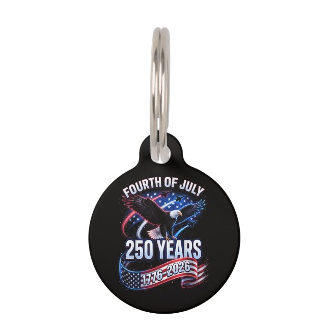 250ste verjaardag VS 1776-2026 Patriottische Ameri Huisdierpenning (Voorkant)