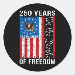 250ste verjaardag VS 250 jaar Amerika patriottisch Ronde Sticker