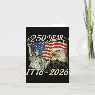 250ste verjaardag VS 250 jaar Amerikaans 4 juli Kaart