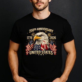 250th Anniversary Eagle USA 1776 2026 Patriotic T-shirt