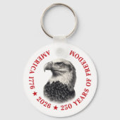 250th Anniversary USA 2026 Bald Eagle Sleutelhanger (Achterkant)