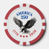 250th Anniversary USA Bald Eagle  Poker Chips (Voorkant)
