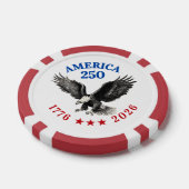250th Anniversary USA Bald Eagle  Poker Chips (Enkel)