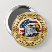 250th Anniversary USA Patriotic | 1776–2026 Button (Voorkant /achterkant)