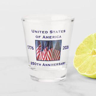 250th Anniversary USA Patriotic Keepsake Shot Glas