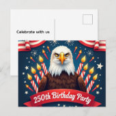 250th birthday uitnodiging briefkaart (Voorkant / Achterkant)