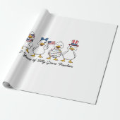 250th Years of Silly Goose Freedom Semiquincentenn Cadeaupapier (Uitgerold)