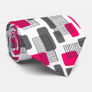 251215 - Neon Red en Grey Stropdas