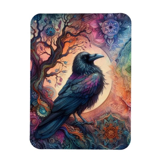 252 Stukken Kraai Boom des Levens Mandala Heidens Magneet (Verticaal)